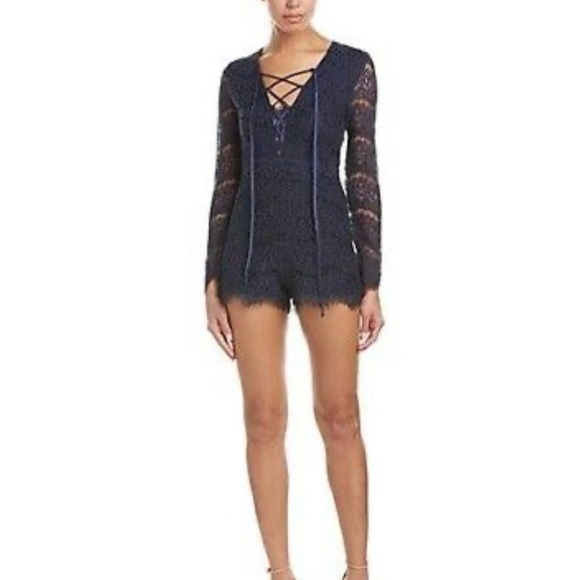 Romeo & Juliet couture, Blue Lace Jumpsuit, Size M, excellent condition. - Picture 1 of 5